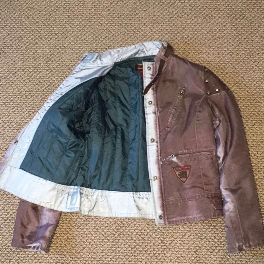 Unique Distressed Bomber Jacket - image 5
